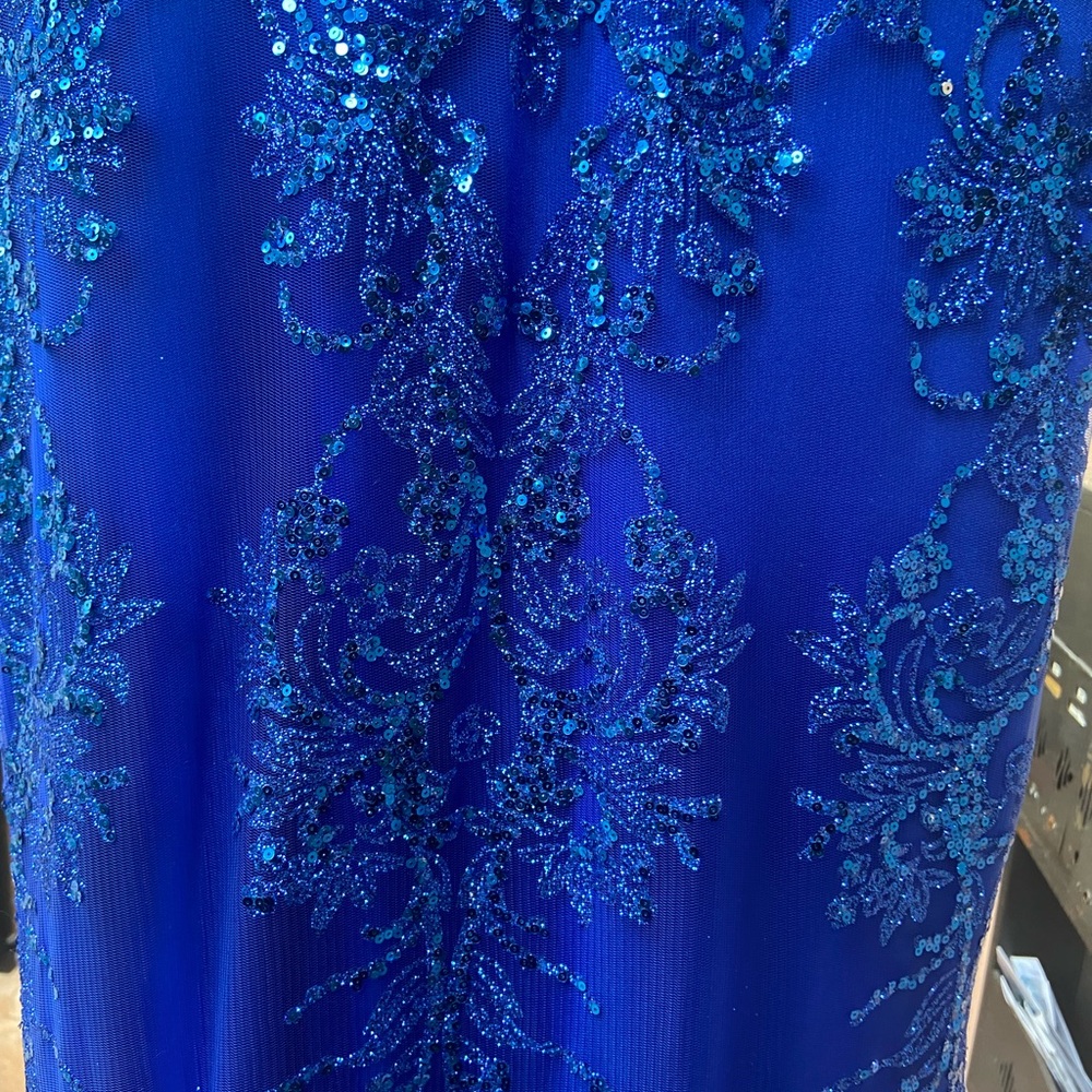 Royal blue mermaid prom dress